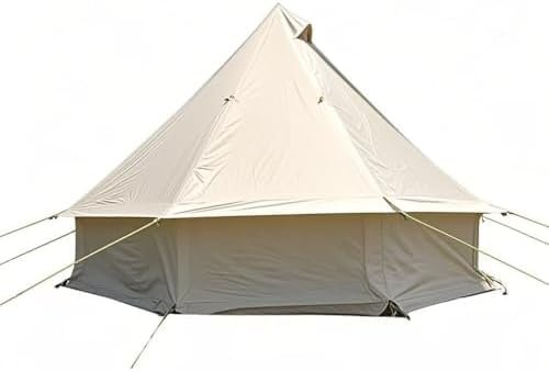 Spacious 4 Person Yurt Tent with Stove Jack, 4-Season Glamping Bell Tent, Waterproof 210D Oxford Cloth, for Family Camping & Outdoor Parties, 9.8x9.8x6.6 FT