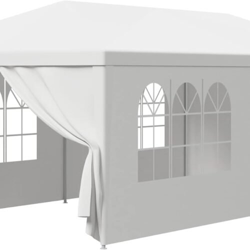 10' x 20' Outdoor White Waterproof Gazebo Canopy Tent with Removable Sidewalls Windows Heavy Duty Tent for Party Wedding Events Beach BBQ…