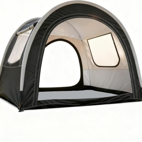 Tunnel & Camping Tent, 82x71x65 in, 2/3/4 Person, Three-Layer Design with Mesh/PVC/Oxford Fabric Glamping Tent, Weatherproof/Sunshade, Portable Tents for Outdoor, Easy Setup